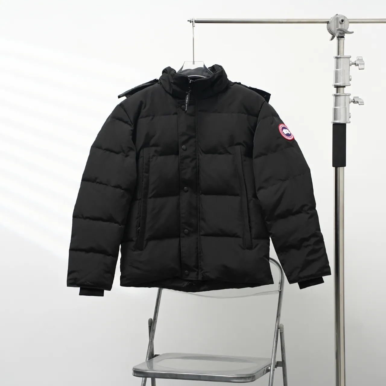 P740 CANADA GOOSE丨Canada Goose 29 New 2048 Hairless Collar Hooded Down Jacket Color: Black Red Label Size: XS-XXL